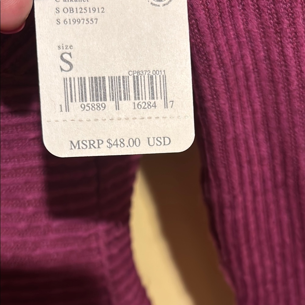 Deep V-Neck Ribbed Sweater - Picture 4 of 5